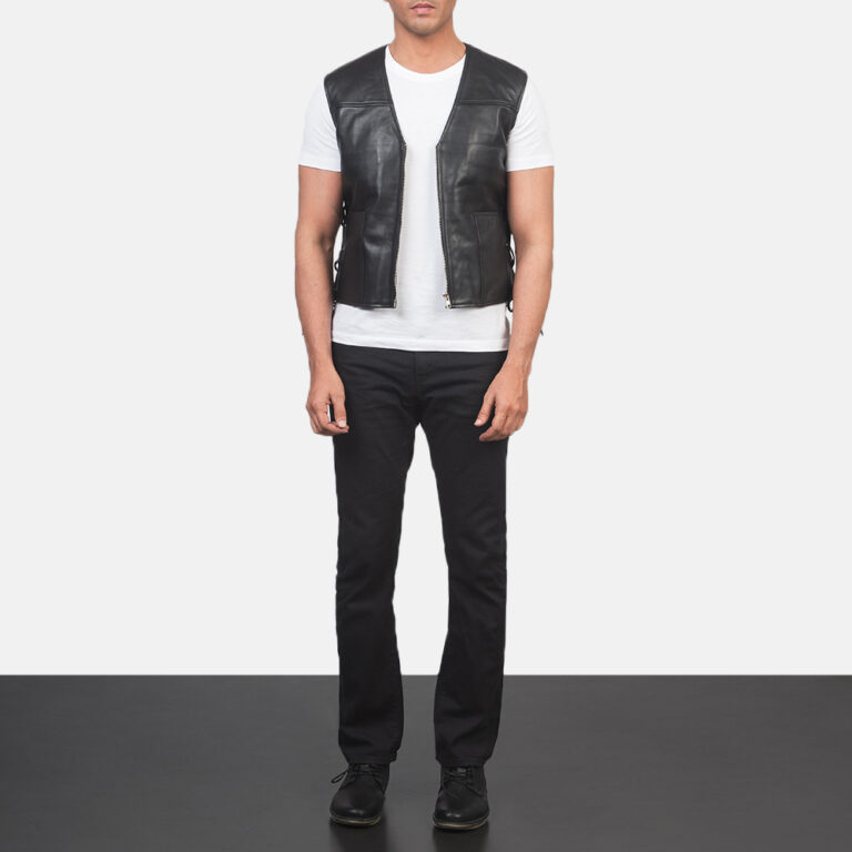 Mens Brandon Black Leather Vest_3746-2-1618225405397